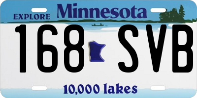 MN license plate 168SVB