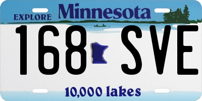 MN license plate 168SVE