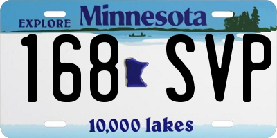 MN license plate 168SVP