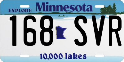 MN license plate 168SVR