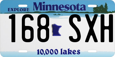 MN license plate 168SXH