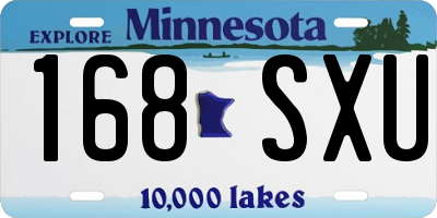 MN license plate 168SXU
