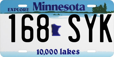 MN license plate 168SYK