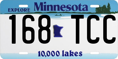 MN license plate 168TCC