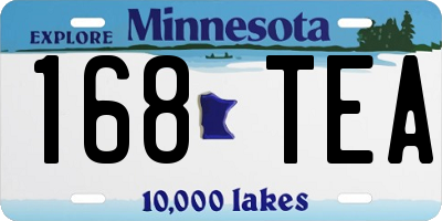 MN license plate 168TEA
