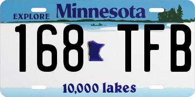 MN license plate 168TFB