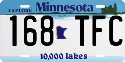 MN license plate 168TFC