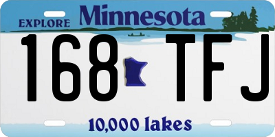 MN license plate 168TFJ