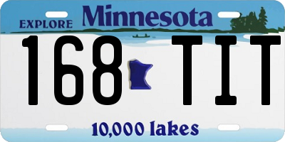 MN license plate 168TIT
