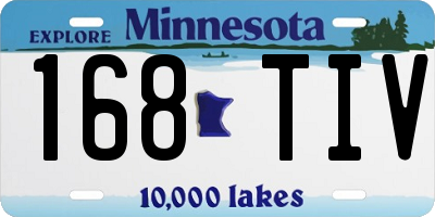 MN license plate 168TIV