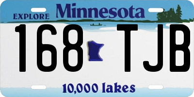 MN license plate 168TJB