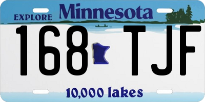 MN license plate 168TJF