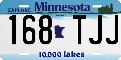 MN license plate 168TJJ
