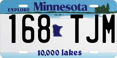 MN license plate 168TJM