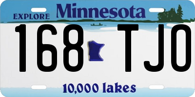 MN license plate 168TJO