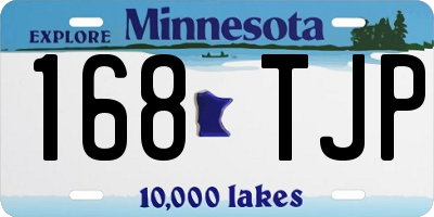 MN license plate 168TJP