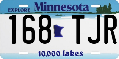MN license plate 168TJR
