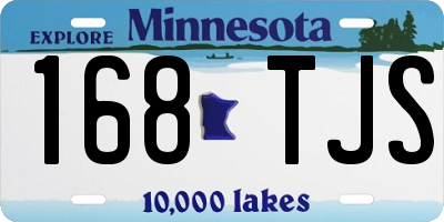MN license plate 168TJS