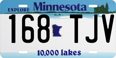 MN license plate 168TJV