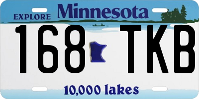 MN license plate 168TKB