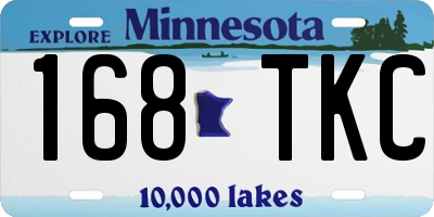 MN license plate 168TKC