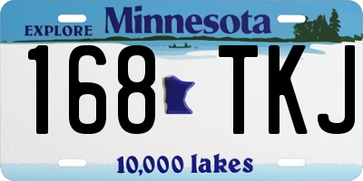 MN license plate 168TKJ
