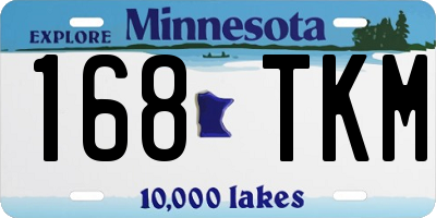MN license plate 168TKM