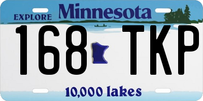 MN license plate 168TKP