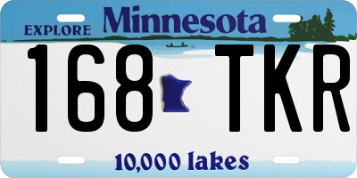 MN license plate 168TKR