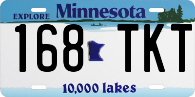 MN license plate 168TKT