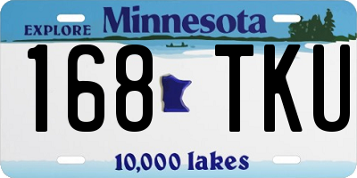 MN license plate 168TKU