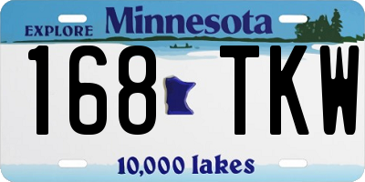 MN license plate 168TKW