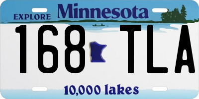 MN license plate 168TLA