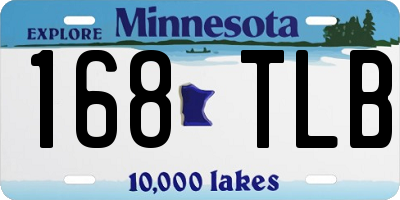 MN license plate 168TLB