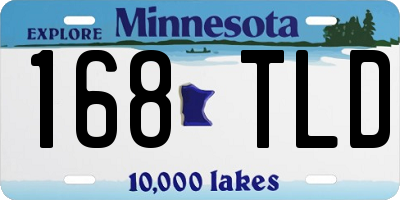 MN license plate 168TLD