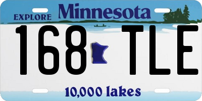 MN license plate 168TLE