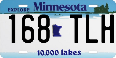 MN license plate 168TLH