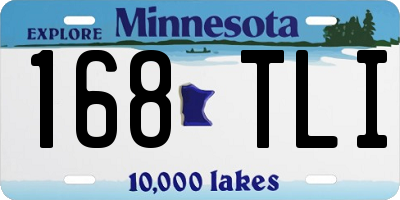 MN license plate 168TLI