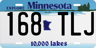 MN license plate 168TLJ