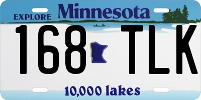 MN license plate 168TLK