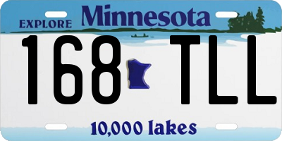 MN license plate 168TLL