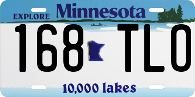 MN license plate 168TLO