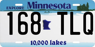 MN license plate 168TLQ