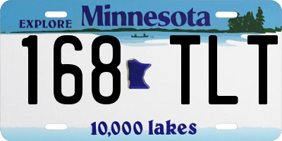 MN license plate 168TLT
