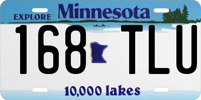 MN license plate 168TLU