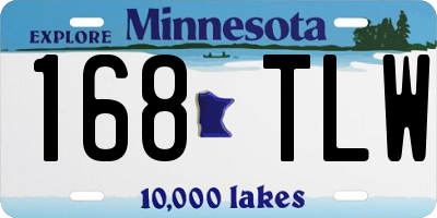 MN license plate 168TLW