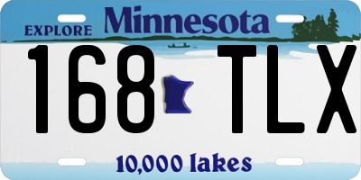 MN license plate 168TLX