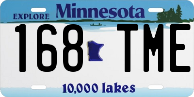 MN license plate 168TME