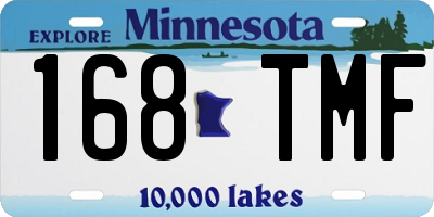 MN license plate 168TMF