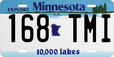 MN license plate 168TMI